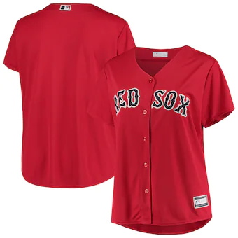 womens red boston red sox plus size alternate replica team 